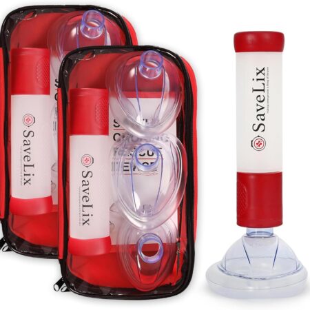 Anti-Choking Device 2 Pack – Portable Airway Suction Device & First Aid Kit for Adults & Children – Lightweight & Compact Emergency Solution for Home, Car & Travel