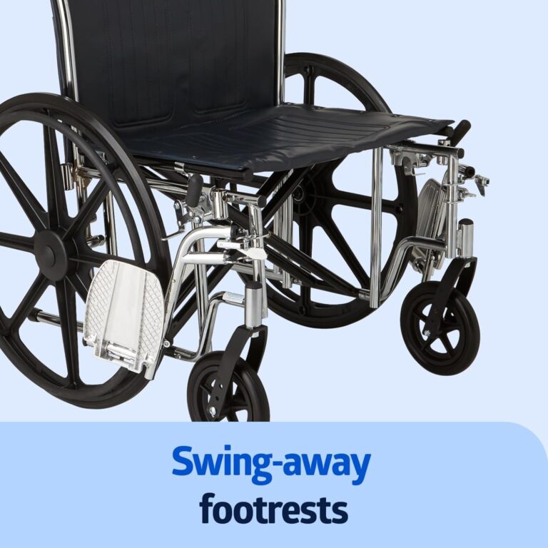 Medline Excel Extra-Wide Bariatric Wheelchair For Adults and Seniors with 24 Wide Seat, Supports up to 500 lbs